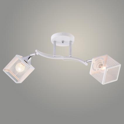 Люстра XA1748/2 WH+CR белый/хром 2х60W E27 d570 h250, HN25